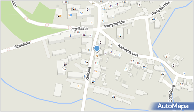 Ząbkowice Śląskie, Kłodzka, 9, mapa Ząbkowice Śląskie