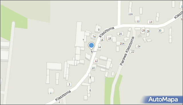 Zakroczym, Klasztorna, 5, mapa Zakroczym