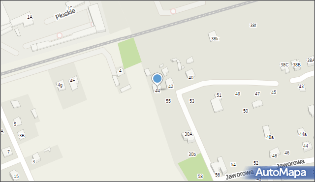 Zamość, Klonowa, 44, mapa Zamościa