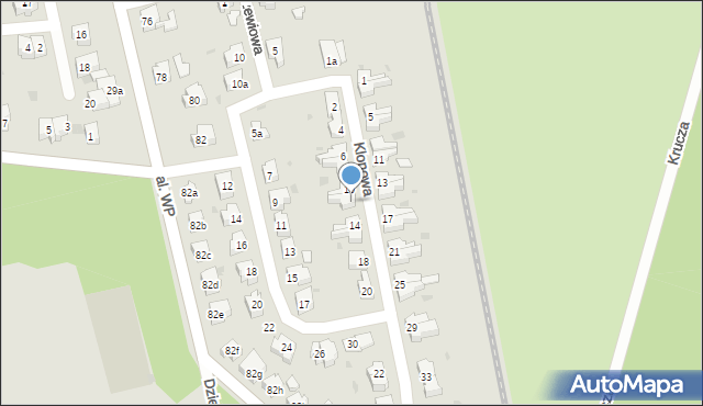 Żary, Klonowa, 12, mapa Żary