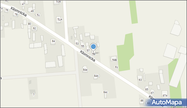 Zdrowa, Kłomnicka, 59, mapa Zdrowa