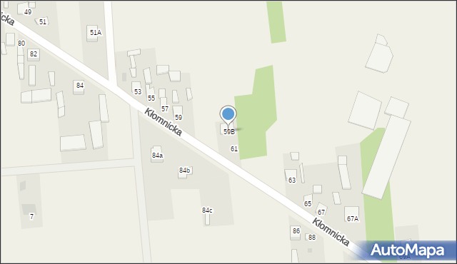 Zdrowa, Kłomnicka, 59B, mapa Zdrowa