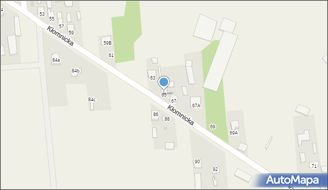 Zdrowa, Kłomnicka, 65, mapa Zdrowa
