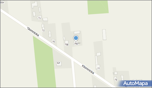 Zdrowa, Kłomnicka, 75C, mapa Zdrowa