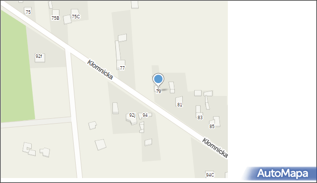Zdrowa, Kłomnicka, 79, mapa Zdrowa