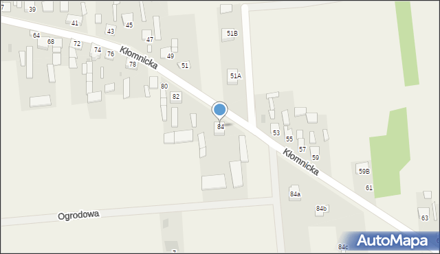 Zdrowa, Kłomnicka, 84, mapa Zdrowa