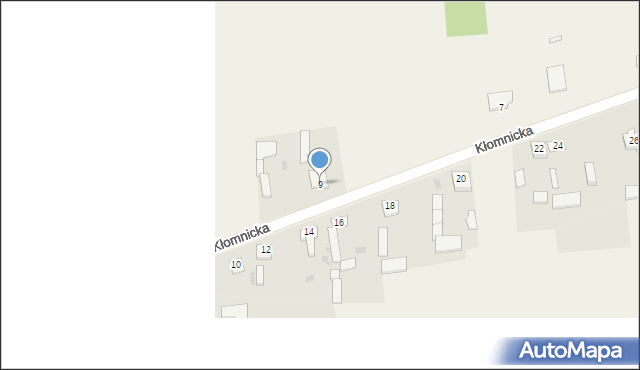 Zdrowa, Kłomnicka, 9, mapa Zdrowa