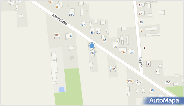 Zdrowa, Kłomnicka, 96B, mapa Zdrowa