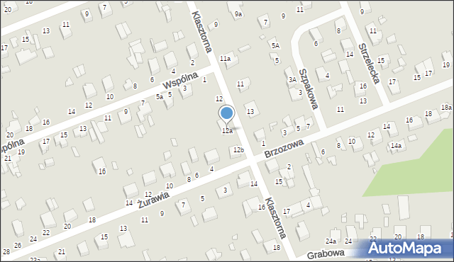 Zduńska Wola, Klasztorna, 12a, mapa Zduńska Wola