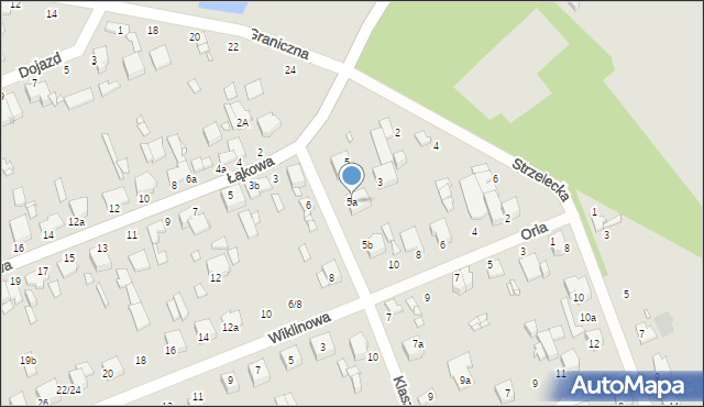 Zduńska Wola, Klasztorna, 5a, mapa Zduńska Wola