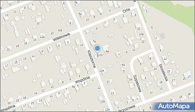 Zduńska Wola, Klasztorna, 9, mapa Zduńska Wola