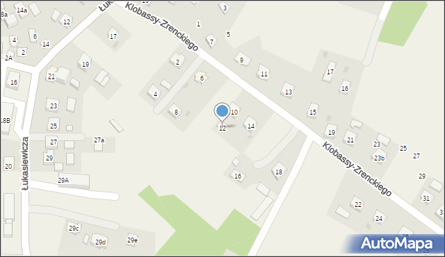 Zręcin, Klobassy-Zrenckiego Karola, 12, mapa Zręcin