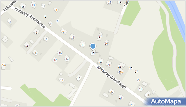 Zręcin, Klobassy-Zrenckiego Karola, 15, mapa Zręcin