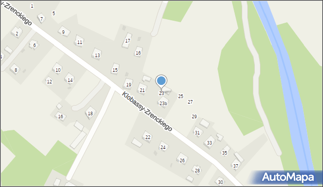 Zręcin, Klobassy-Zrenckiego Karola, 23, mapa Zręcin