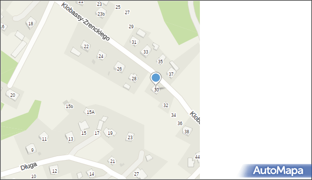 Zręcin, Klobassy-Zrenckiego Karola, 30, mapa Zręcin