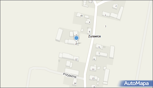 Żurawice, Klonowa, 10, mapa Żurawice