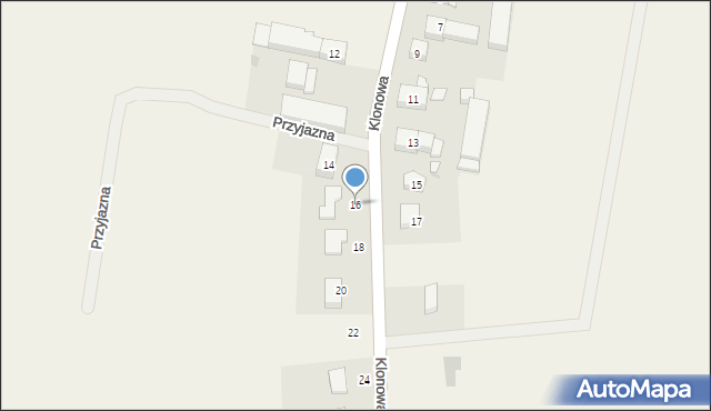 Żurawice, Klonowa, 16, mapa Żurawice