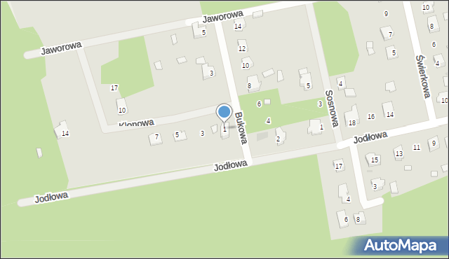 Zwierzyniec, Klonowa, 1, mapa Zwierzyniec