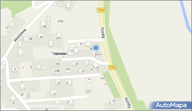 Balice, Kmity Stanisława, 27, mapa Balice