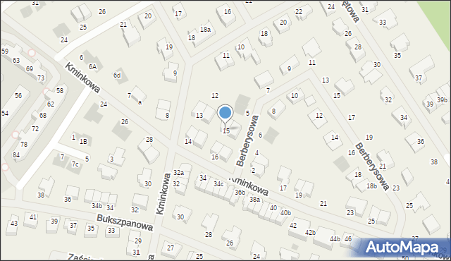 Bezrzecze, Kminkowa, 15, mapa Bezrzecze