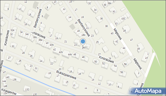 Bezrzecze, Kminkowa, 25, mapa Bezrzecze