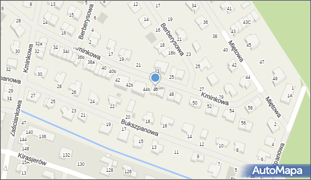 Bezrzecze, Kminkowa, 46, mapa Bezrzecze