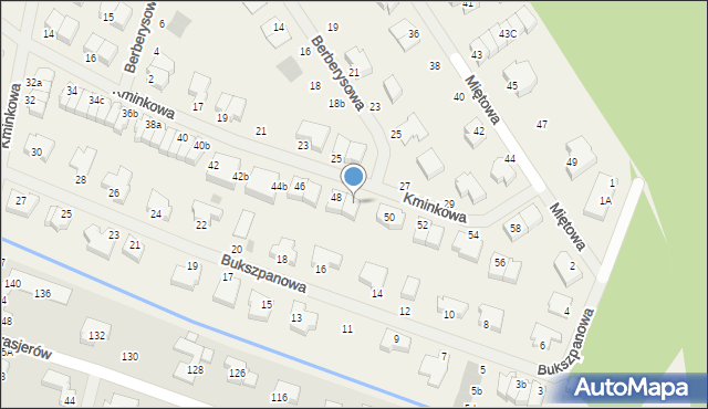 Bezrzecze, Kminkowa, 48A, mapa Bezrzecze
