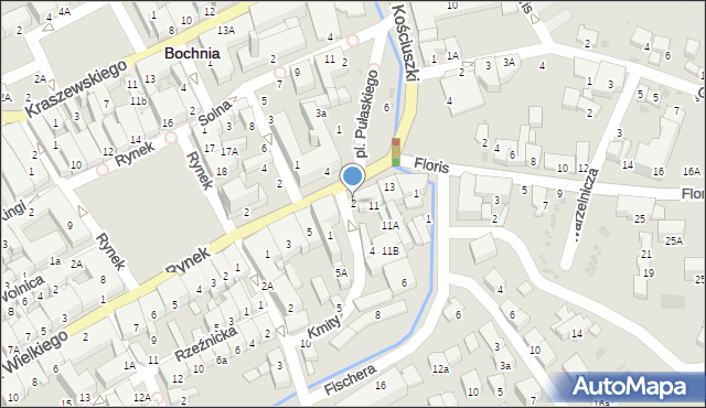 Bochnia, Kmity Jana Achacego, 2, mapa Bochni