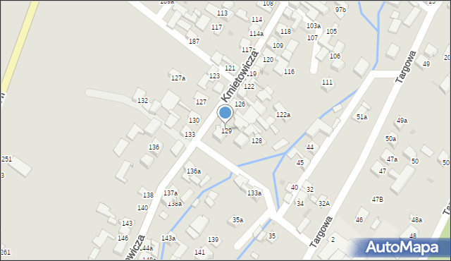 Czarny Dunajec, Kmietowicza, 129, mapa Czarny Dunajec