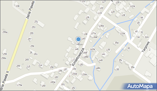 Czarny Dunajec, Kmietowicza, 144, mapa Czarny Dunajec