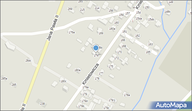 Czarny Dunajec, Kmietowicza, 174, mapa Czarny Dunajec