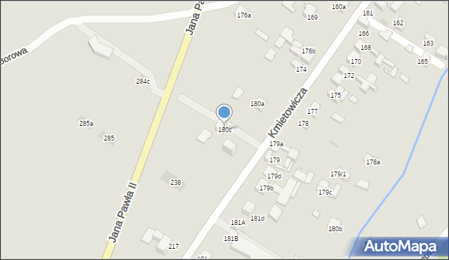 Czarny Dunajec, Kmietowicza, 180c, mapa Czarny Dunajec