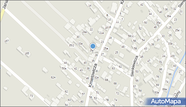 Czarny Dunajec, Kmietowicza, 31, mapa Czarny Dunajec