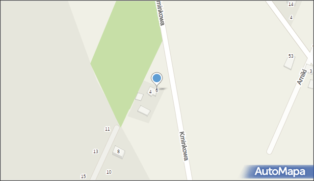 Falęcin, Kminkowa, 6, mapa Falęcin