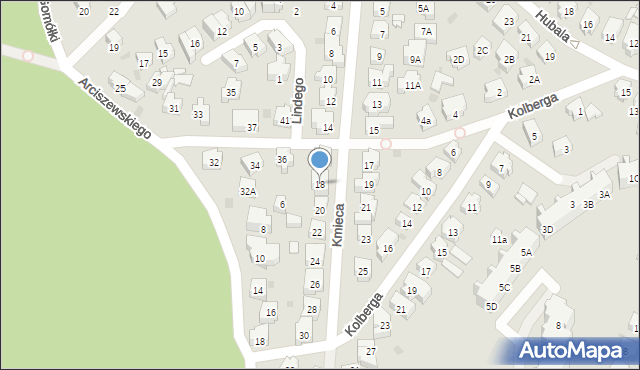 Gdańsk, Kmieca, 18, mapa Gdańska