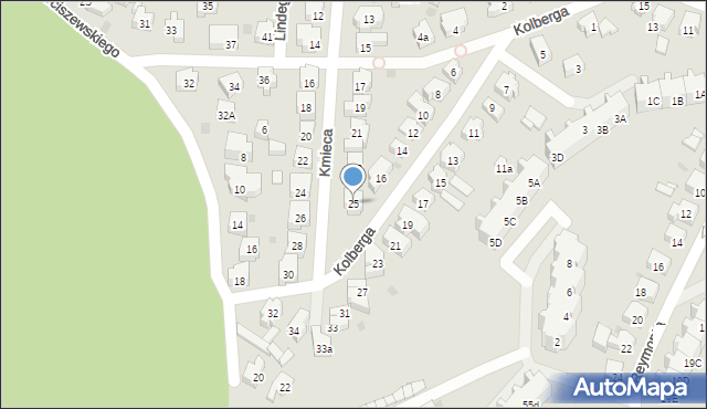 Gdańsk, Kmieca, 25, mapa Gdańska