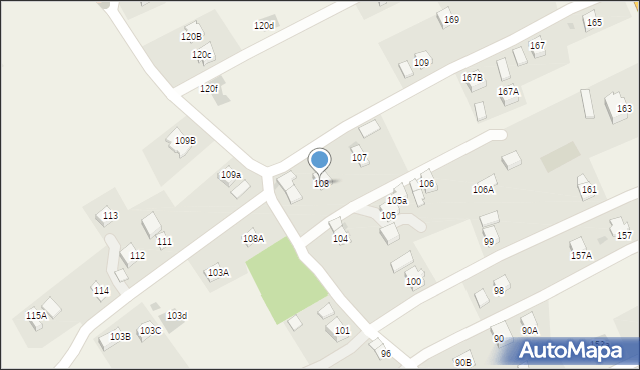 Iwonicz, Kmiecie, 108, mapa Iwonicz