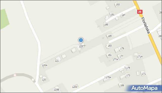 Iwonicz, Kmiecie, 123, mapa Iwonicz