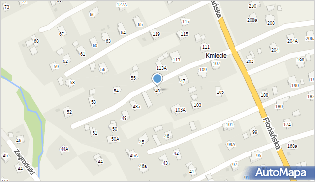 Iwonicz, Kmiecie, 48, mapa Iwonicz