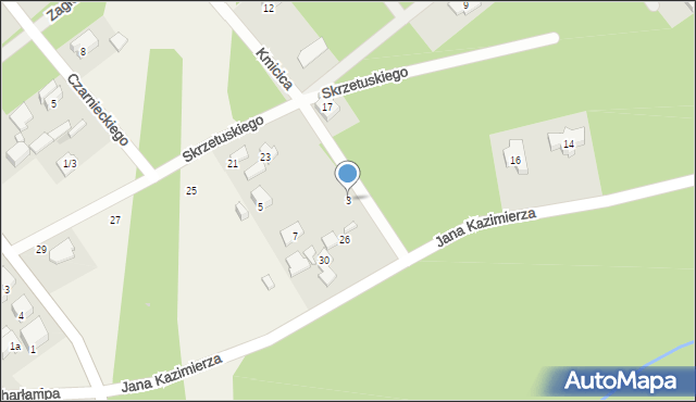 Izabelin B, Kmicica Andrzeja, 3, mapa Izabelin B