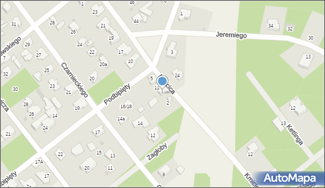 Izabelin B, Kmicica Andrzeja, 4, mapa Izabelin B