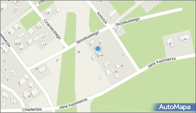 Izabelin B, Kmicica Andrzeja, 5, mapa Izabelin B