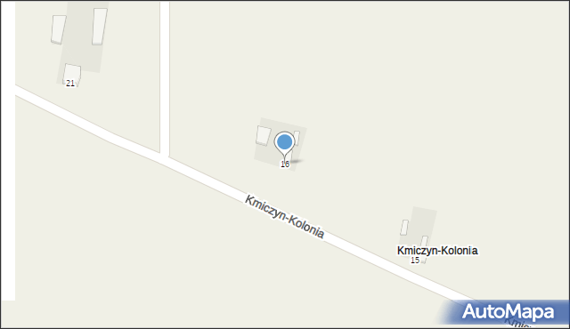 Kmiczyn-Kolonia, Kmiczyn-Kolonia, 16, mapa Kmiczyn-Kolonia