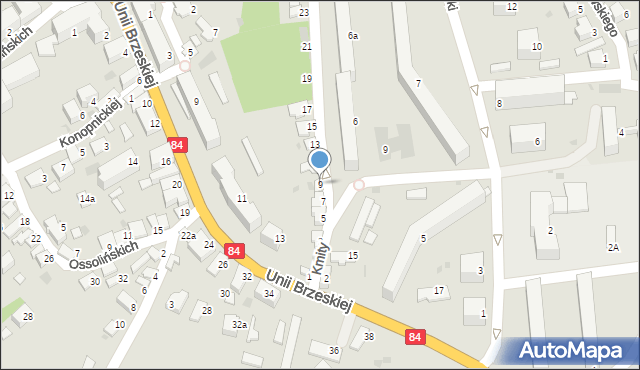 Lesko, Kmity Piotra, 9, mapa Lesko