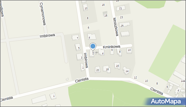 Lusówko, Kminkowa, 2, mapa Lusówko