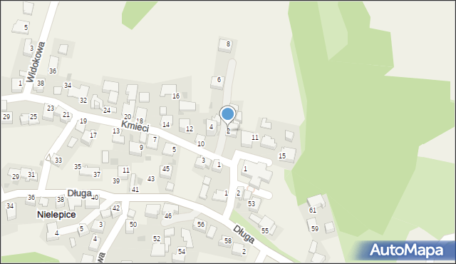 Nielepice, Kmieci, 2, mapa Nielepice