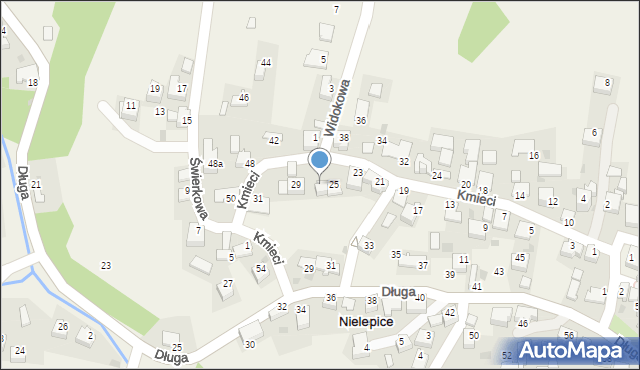 Nielepice, Kmieci, 27, mapa Nielepice