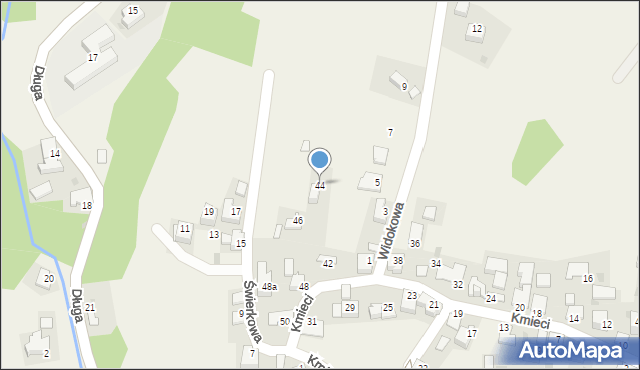 Nielepice, Kmieci, 44, mapa Nielepice