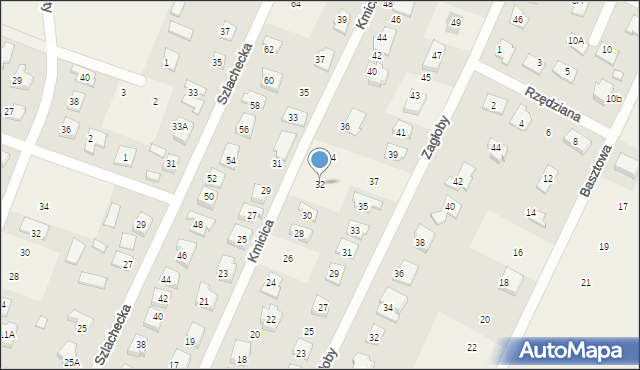 Nowe Gulczewo, Kmicica Andrzeja, 32, mapa Nowe Gulczewo