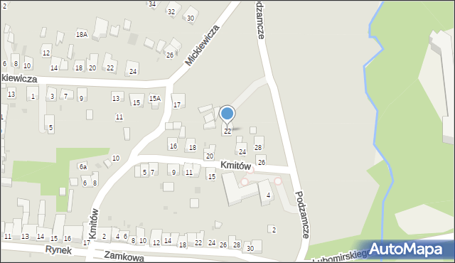 Nowy Wiśnicz, Kmitów, 22, mapa Nowy Wiśnicz